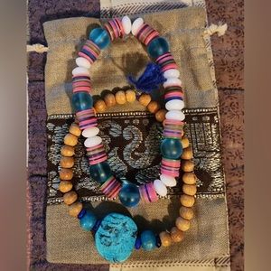 Novica 2 bracelets and 2 pair earrings